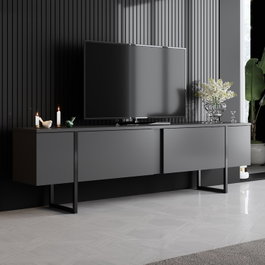 Hanah Home Soporte de TV Luxe Antracita y Negro